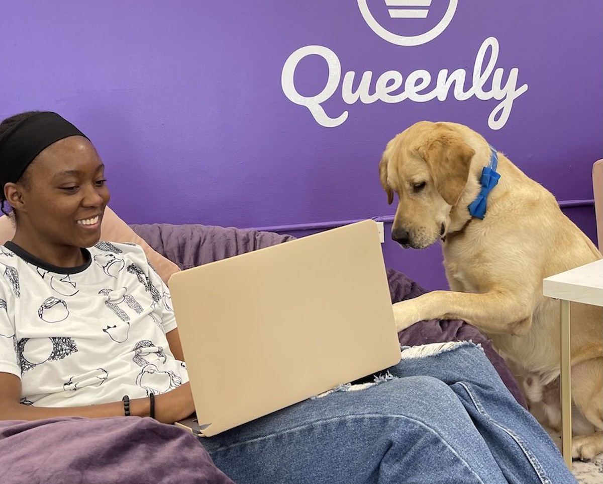 Dee, Queenly Software Engineer, pair programming with Butters, Co-Chief Treats Officer